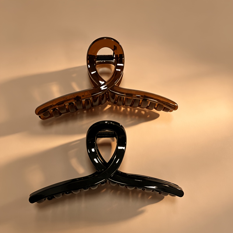 TEMU 2-pack 4.33 Inch Hair Clips, Extra Large Claw Clips Suitable For Thick/thin Hair, Non-slip Clip Mouth Women's Hair Clips