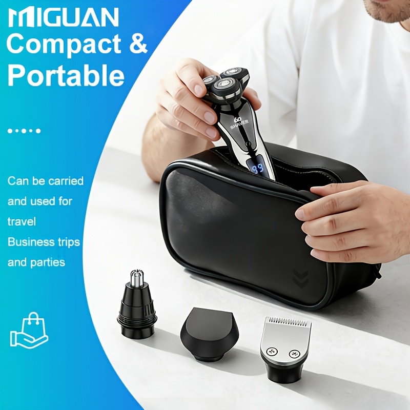Electric Razor for Men, 3in 1/ 4in 1 Electric Shaver Nose Hair Trimmer USBRechargeable Portable Razor 3D Floating Blade Digital Display ShavingBeard Machine