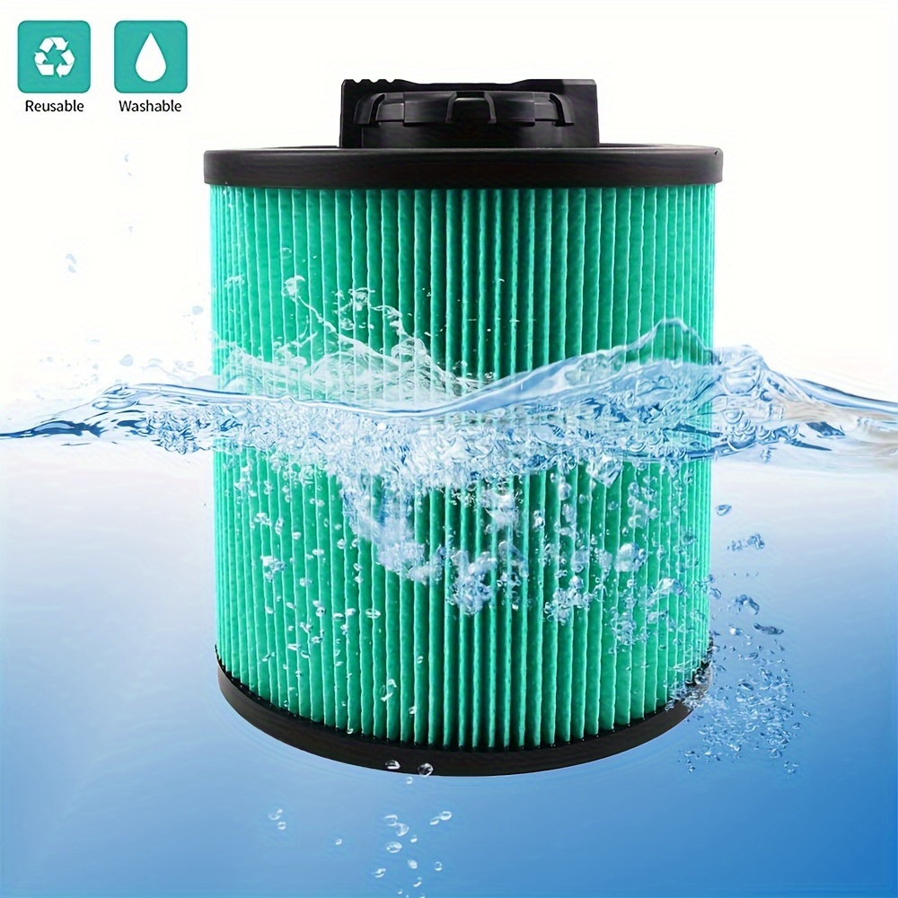 2pcs DXVC6914 HEPA High Cartridge Filters for DeWalt Wet Dry Vacuums 22.71 60.57 L Teal Washable Reusable Fits DX