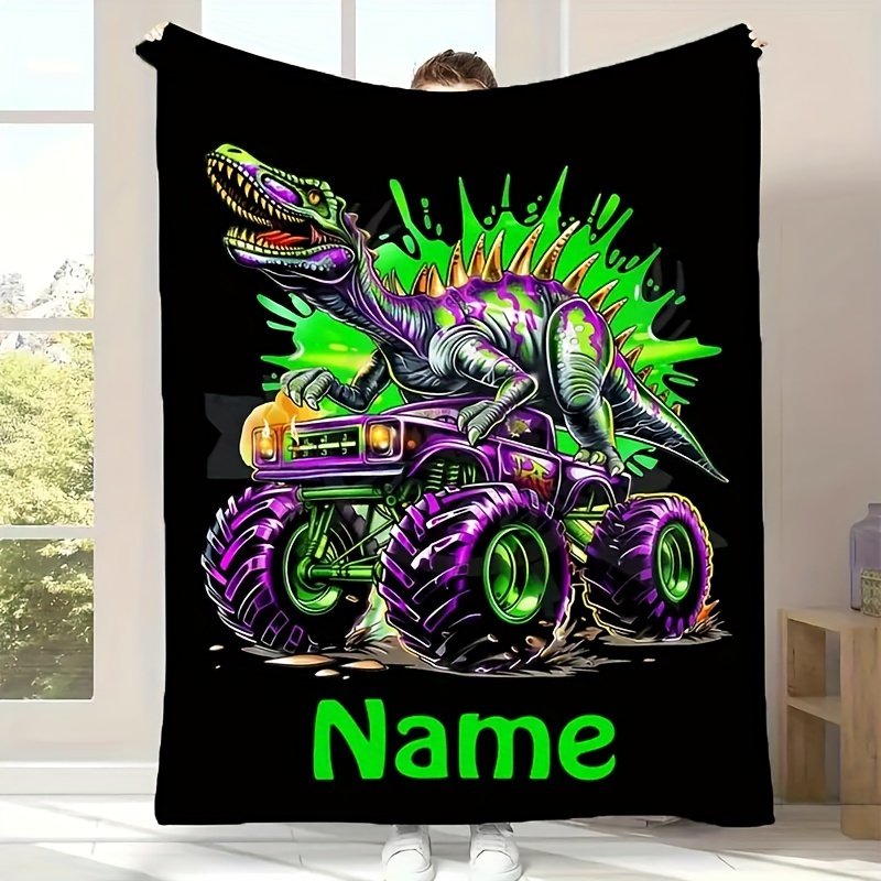 

1pc Customizable Fleece Blanket, Personalized For Sofa, Bed, , Camping, , - , , Multipurpose