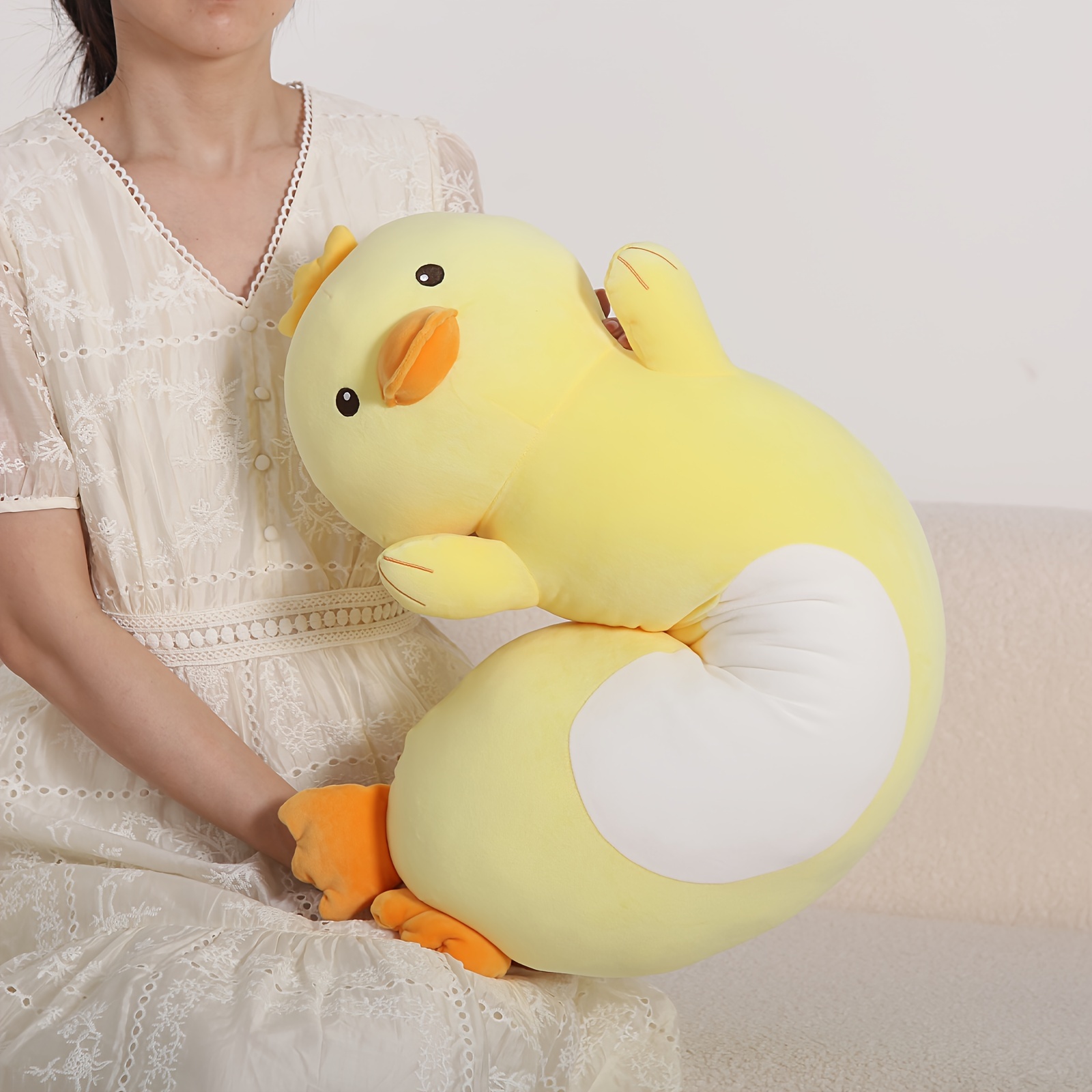 cute duck stuffed animal plush toy huge yellow ducks long Temu