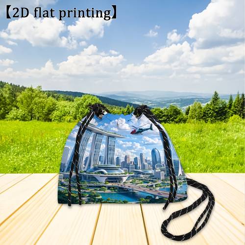 2d flat printing 1 truck drawstring crossbody bag daily use for women mixed colors reusable lightweight small shoulder bag gift for wedding party suitable for beach trips daily