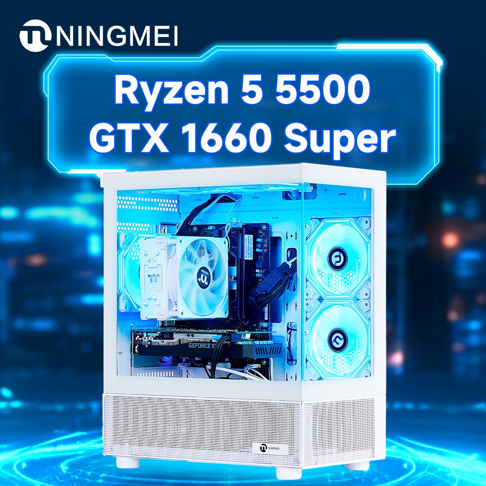 Gaming PC Desktop Computer, AMD Ryzen 5 5500 4.2 GHz