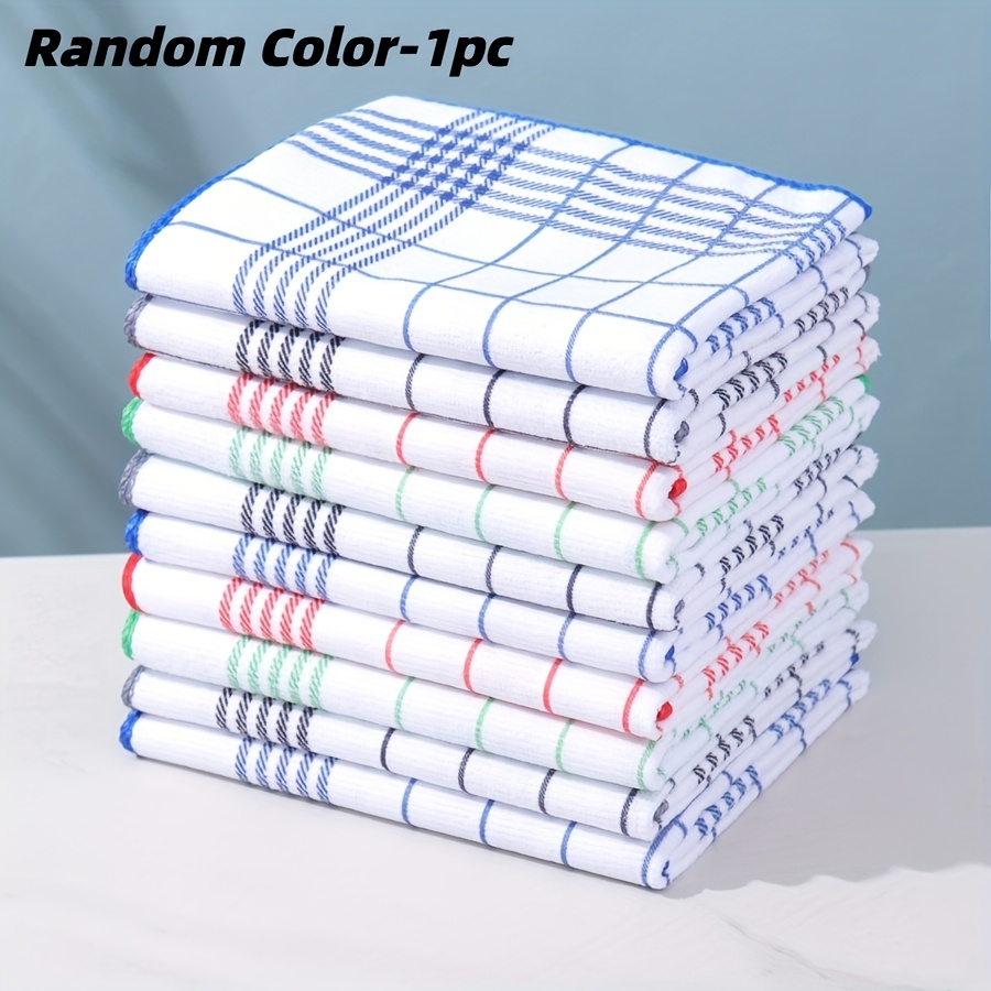 1-Pack Large 15.75x23.62 Inch Absorbent,   Dish Cloth | Quick-Drying, Soft, and Durable Kitchen Towel, Suitable for Daily Cleaning, Coffee Machines, and Bars - 4 Random Colors: Black, Blue, Green, Red, Mixed - Ideal for Home and Restaurant