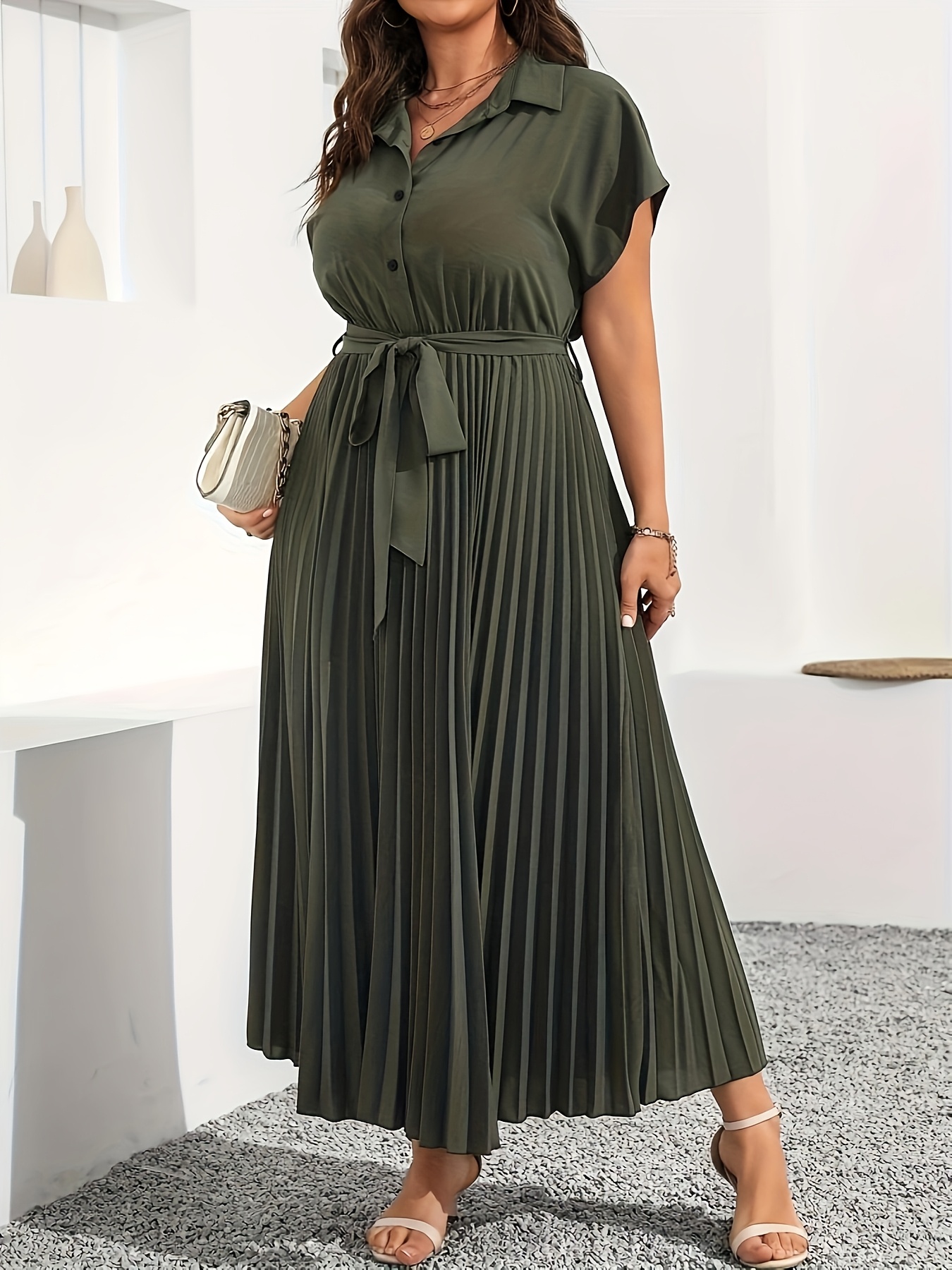 Short Sleeve Green Wrap Dress Plus Size Short Green Wrap Dress Store