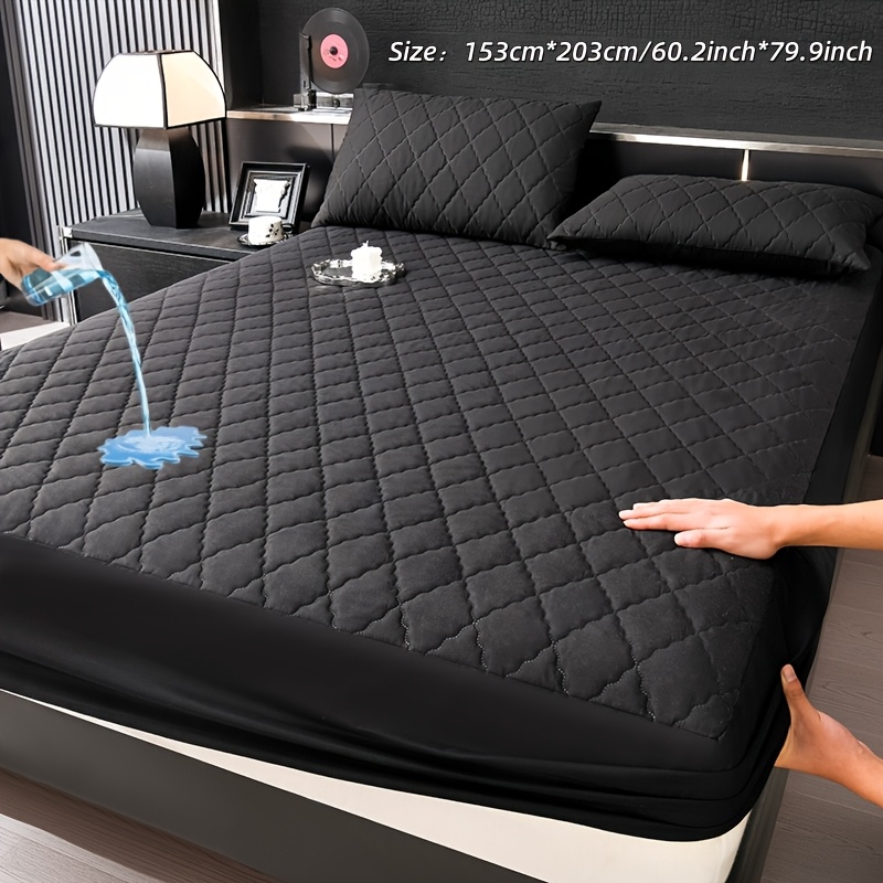 TEMU 1pc High Quality Fitted Sheet, Soft And Comfortable (protects Mattress), 100% Polyester, Solid Color With Deep , Suitable For Bedrooms And
