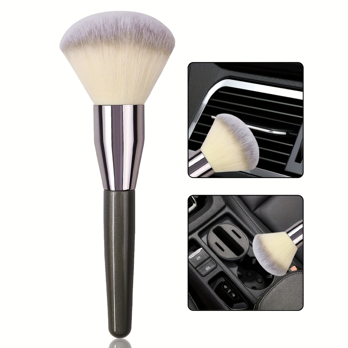 TEMU 1pc Of An Extra-large Brush For Car Interiors, Ideal For Cleaning And Maintaining Hygiene; This Fluffy Enormous Dust Brush Can Be Used For Nail