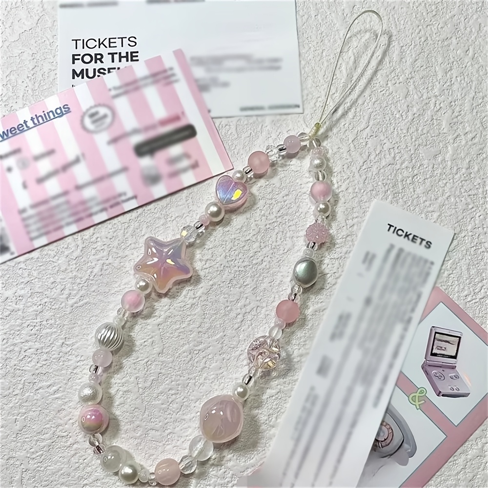 

Pink +aurora Love+white Beads