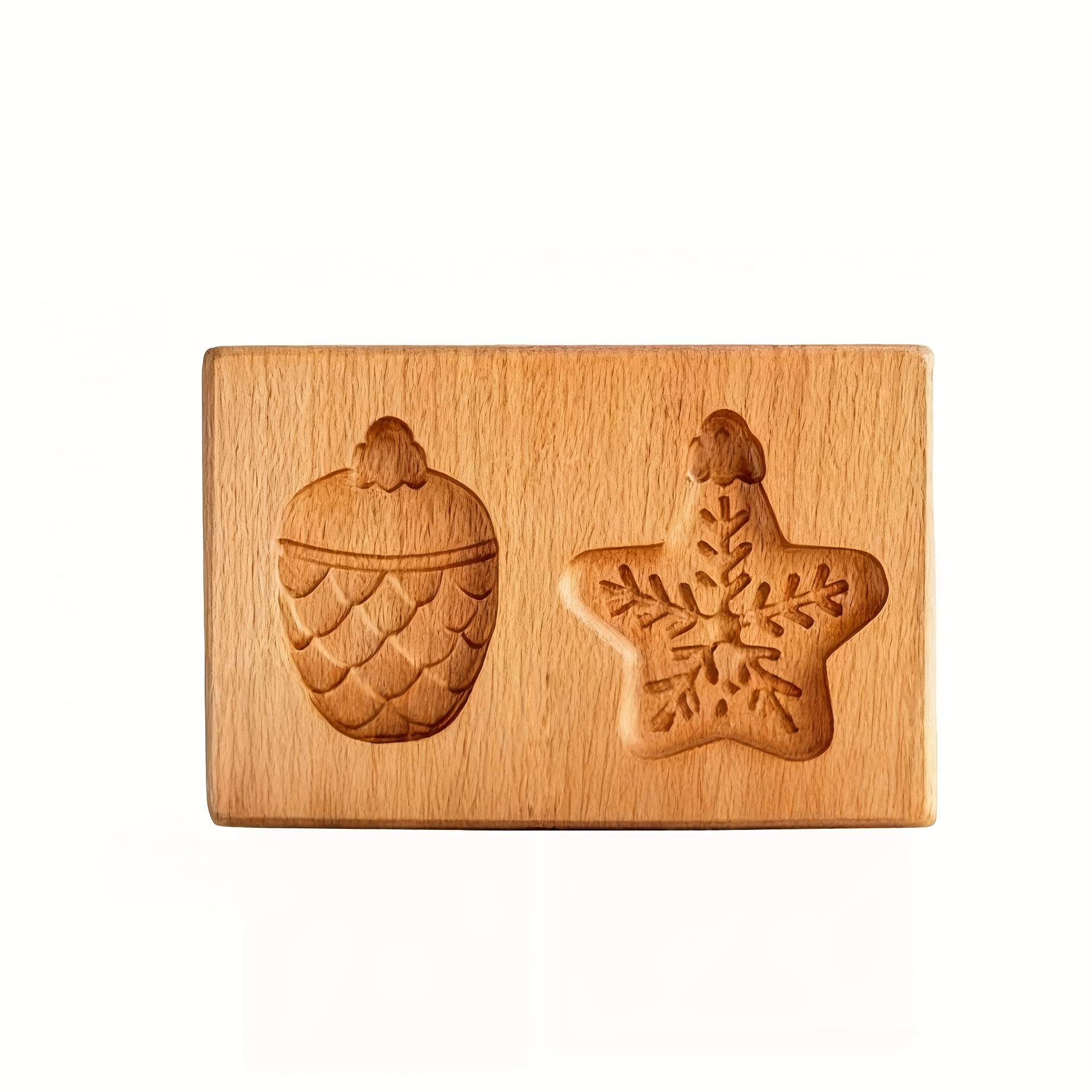 Image of Carved And Snowflake Wooden Cookie Cutter Set, Kitchen Biscuit Cutters For Gingerbread, Lebkuchen, And Tiger , Suitable For Christmas, Weddings, New Year, And Holiday Gatherings