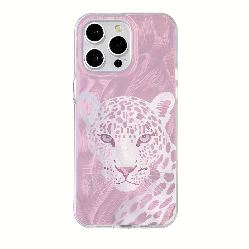 TEMU para teléfono: de teléfono con estampado de leopardo romántico en rosa , adecuada para iPhone 16 Pro Max, compatible con iPhone 15/14/13