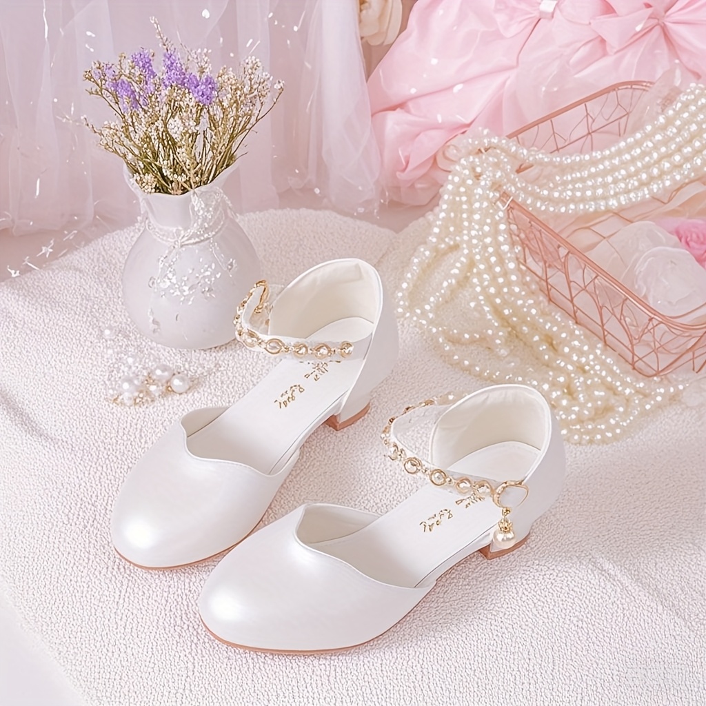 girls' fashion high heel princess shoes sweet simple four Temu - Main Image