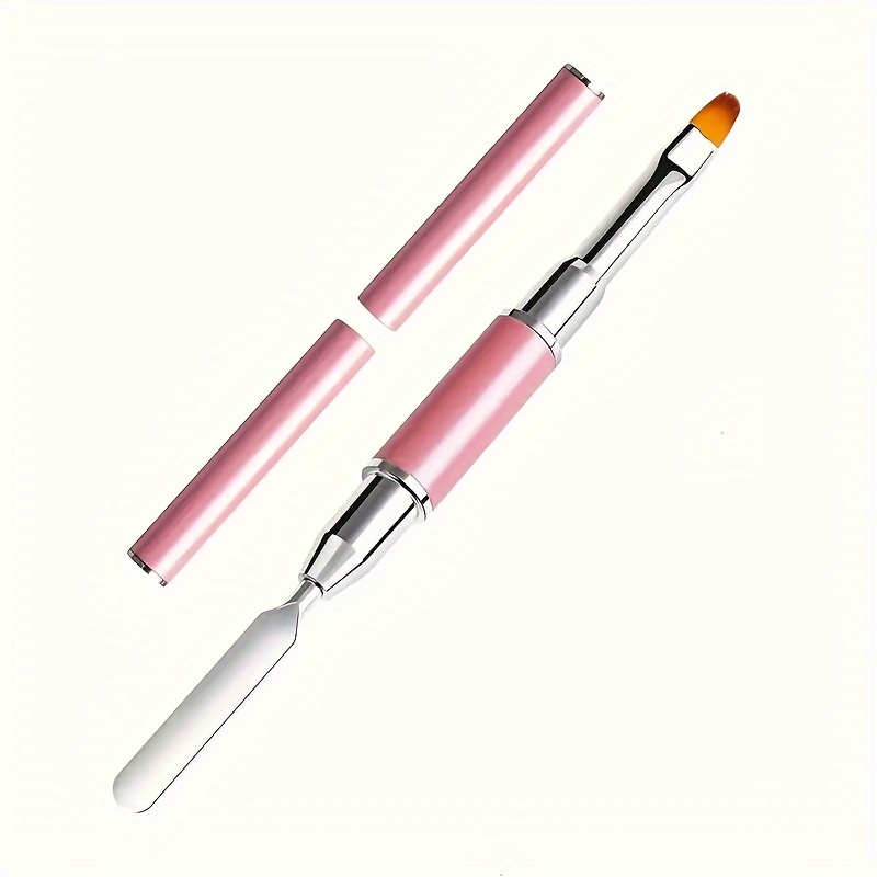 TEMU Double-ended Nail Brush, Acrylic Gel Extender Flower Painting Pen, Makeup Remover Stick Manicure Tool