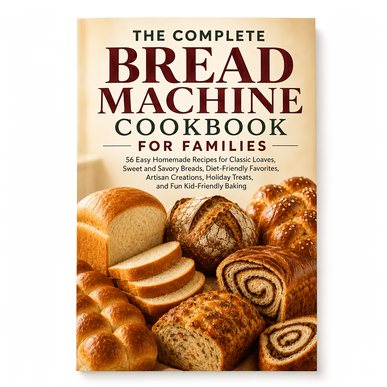 TEMU The Complete Bread Machine Cookbook For Families 56 Easy Homemade Recipes For Classic Loaves, Sweet And Savory Breads, Diet-friendly Favorites,