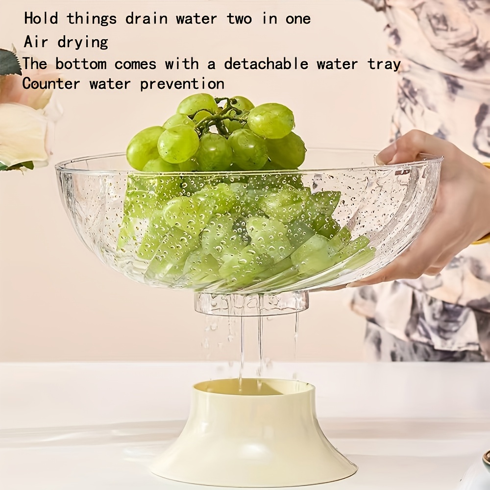 1pc storage tray. with a lid. High aesthetic decoration. Plastic material. You can drain the water. storage box. The box. Housewear & Furnishings. ornament. Small item storage, Shelf Baskets