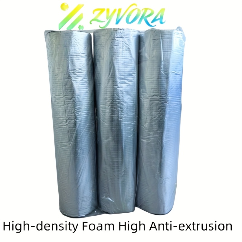 TEMU 3 Rolls Of 200 Cm Self-adhesive Silvery Aluminum Foil Sound Insulation Rolls, 1 Roll With 5 Mm Thickness, 50 Cm Width, 200 Cm Length, With