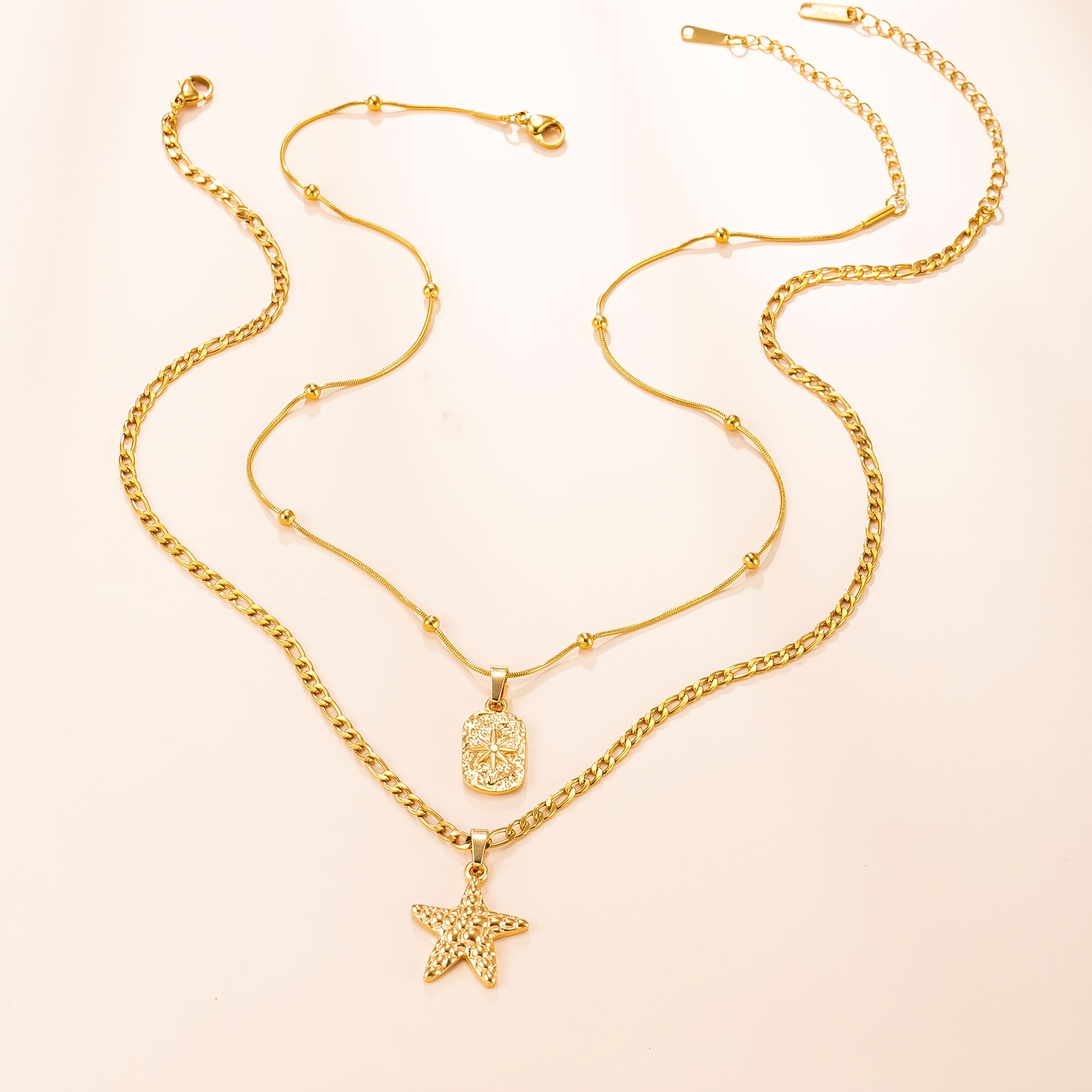 2pcs Women's 18K Golden Plated Starfish Jewelry Set — Gift for Her