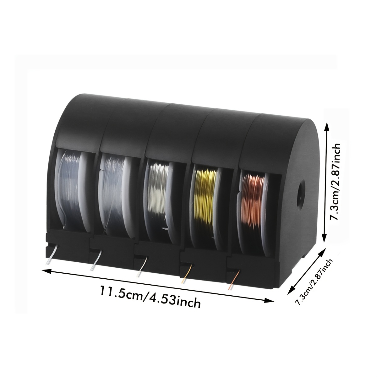 TEMU 3 Rolls 0.5mm Jewelry Beading Wire, 2 Rolls Elastic Thread Cord, Jewelry Craft Wire With Organizing Case For Jewelry Making Supplies And Crafts