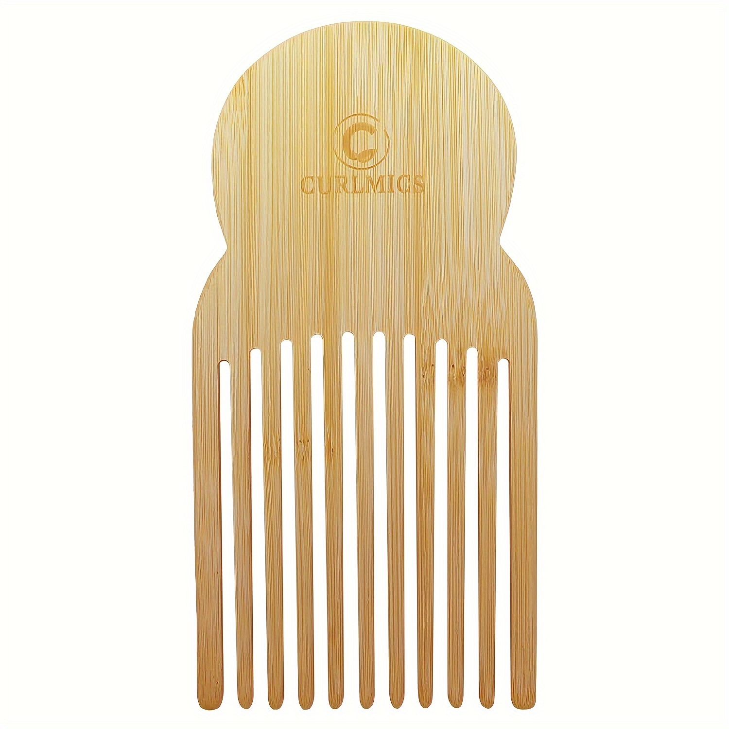 Peine de madera para cabello rizado, peine de madera de dientes anchos  naturales para cabello rizado, peine de madera de sándalo sin estática para