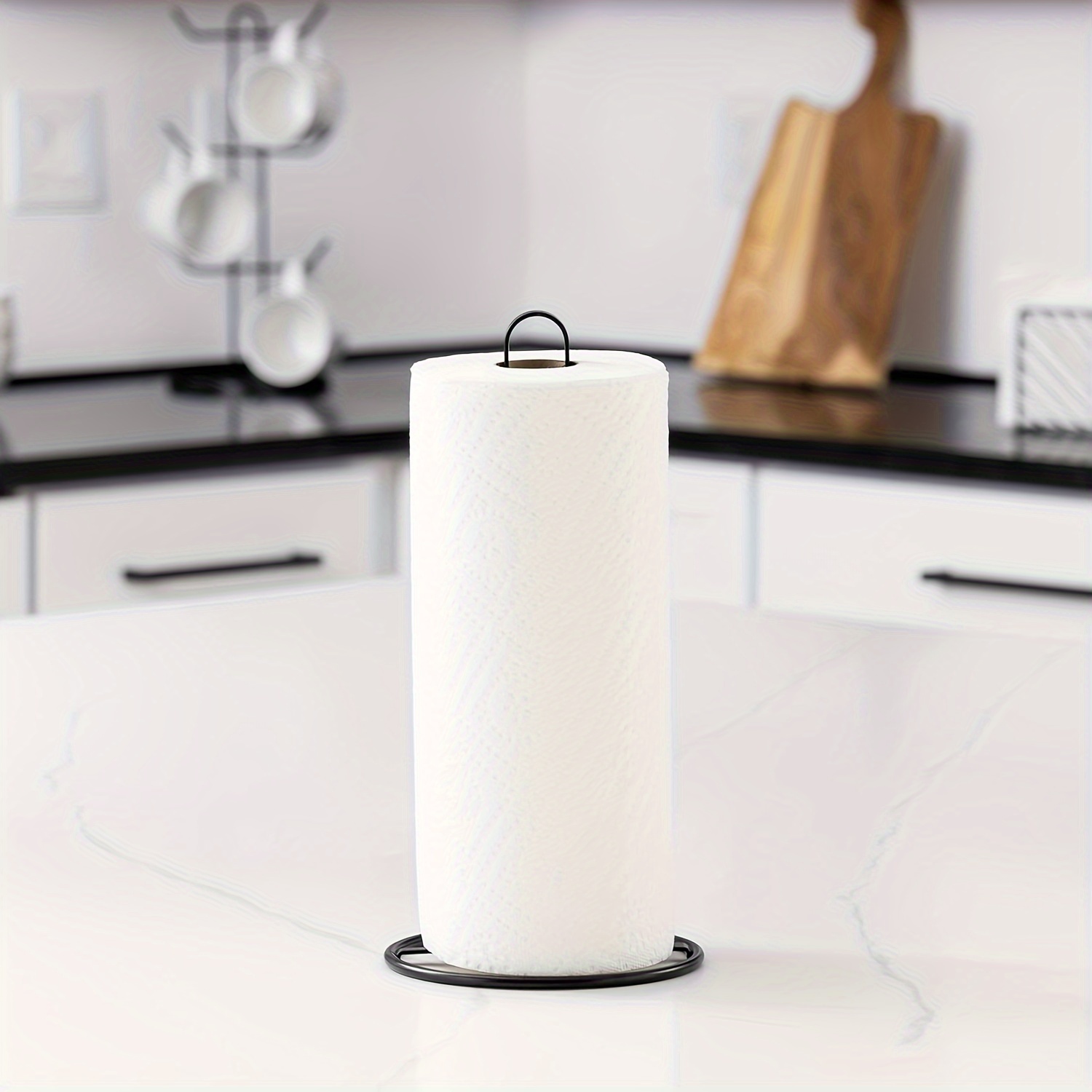 innovative vertical iron paper towel holder for kitchen table napkin storage roll paper rack desktop paper towel holder details 8