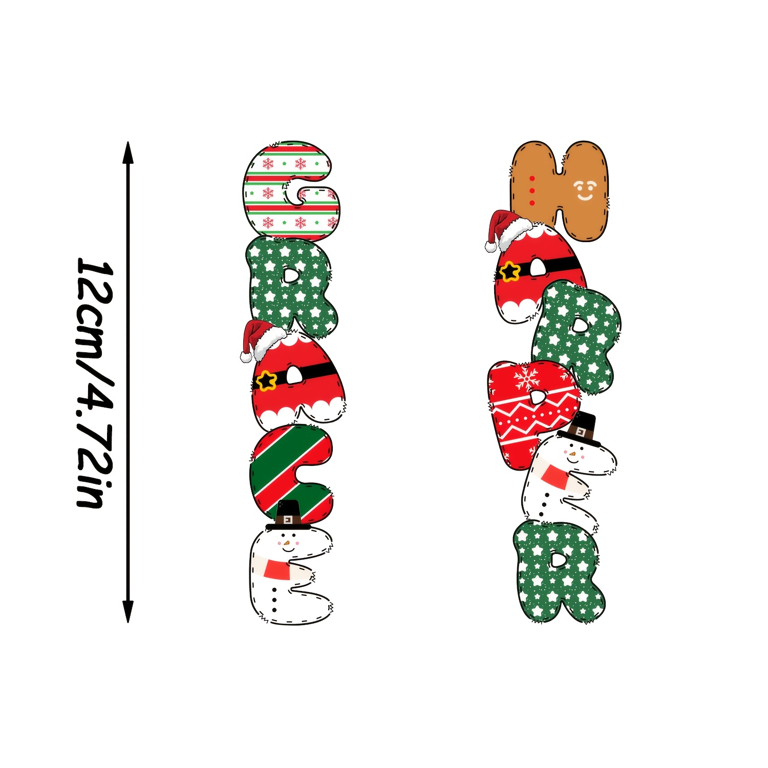 TEMU 1pc Ized Name/text Christmas Gingerbread For Man & Snowman Hanging Pendant - Holiday Ornament With Name Tag, Tree & Backpack Charm, Festive Gift