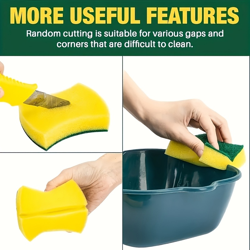 10 12 24pcs of high absorbency cleaning sponges   remove rust from spatulas   oil stains in   details 1