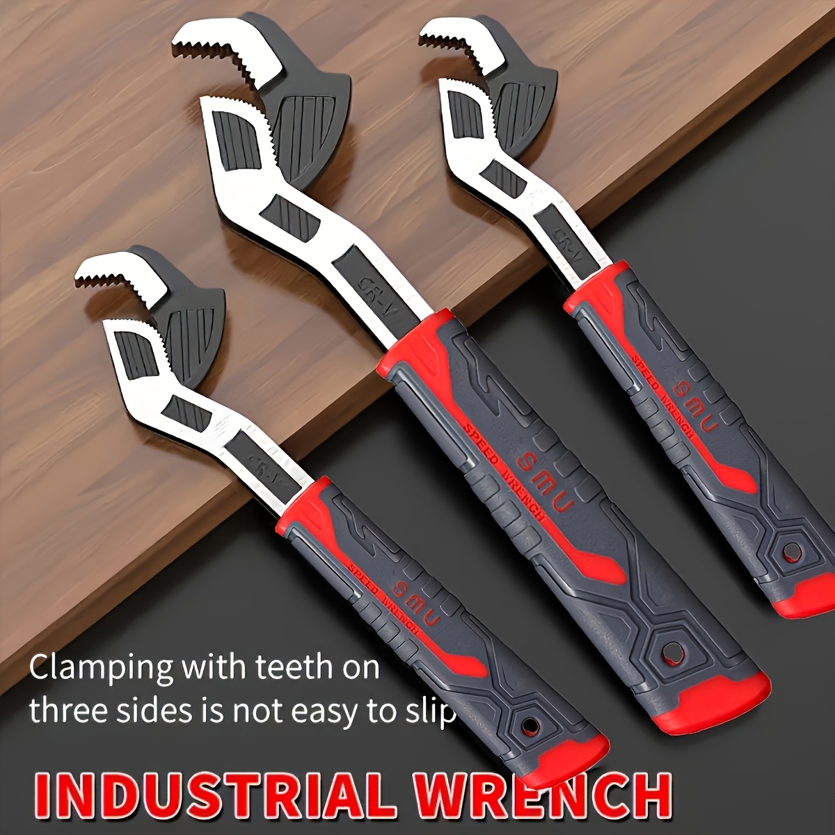 

Multi-functional Large Opening Adjustable Wrench, Iron Pliers Tool For Plumbing, Electrical, Automotive, And Mechanical Repairs - Colors, Industrial Level, Bathroom