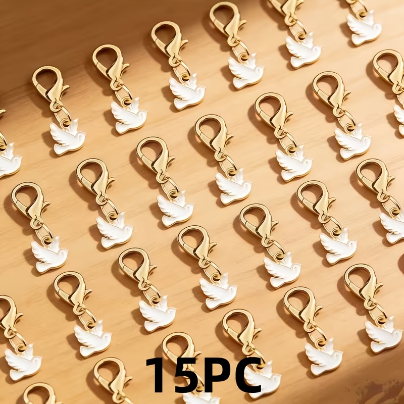 TEMU 15pcs Peace Keychains, 1pc Easy Alloy Key Chain, Suitable For Craft Keychains, Car Charms, Bag Charms, Halloween Decorations, Birthday Gifts,