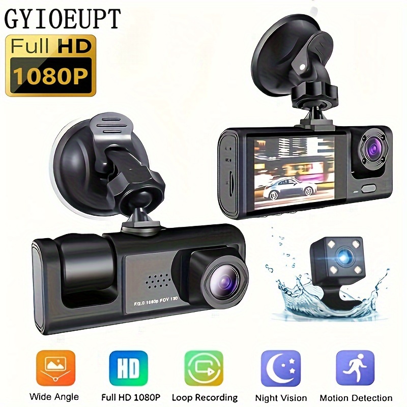 

Gyioeupt Cam, 1080p Hd, Ir , , 2" Ips , Suction , Key , 30fps, 150mah Rechargeable Battery, Compatible , 12-24v , Universal Vehicles