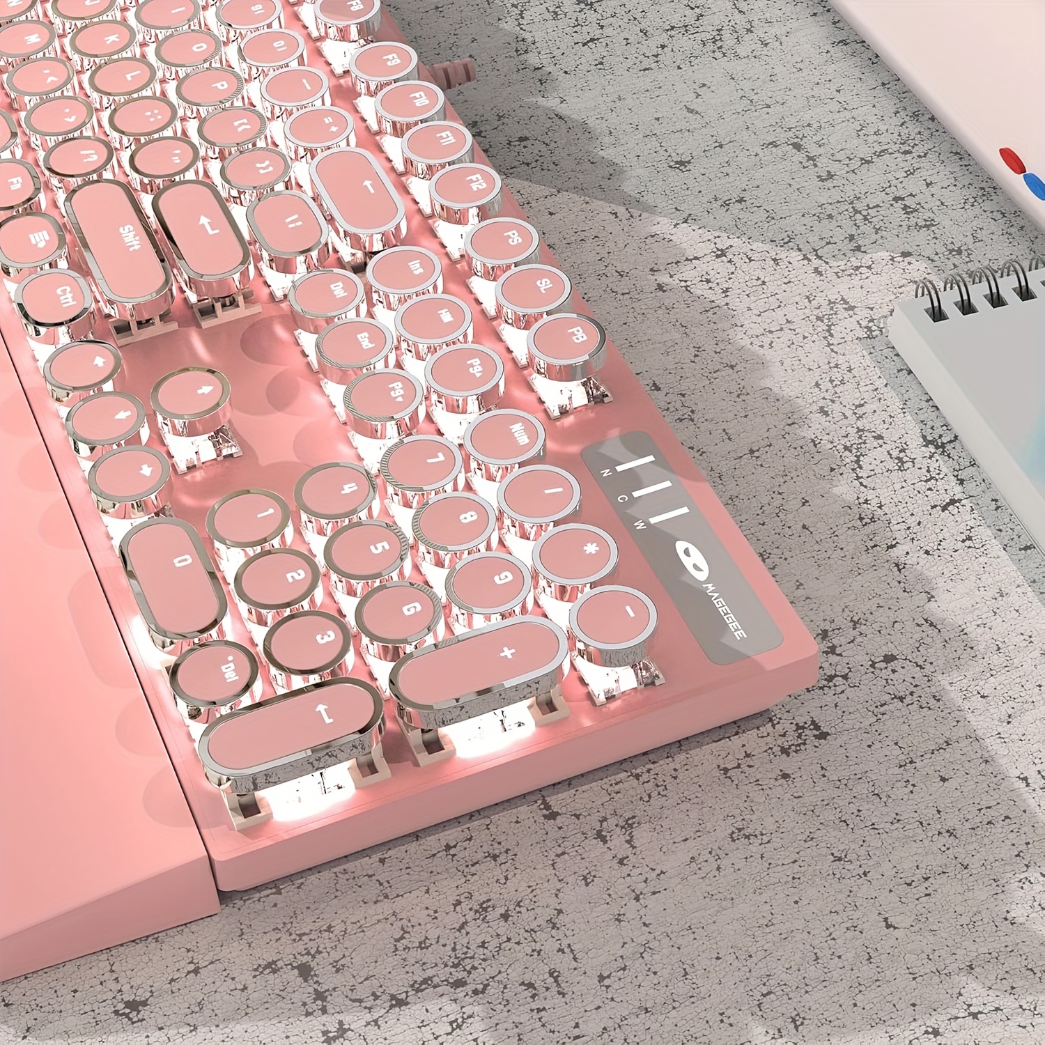 teclado mecânico retro punk com apoio de - Temu Brazil