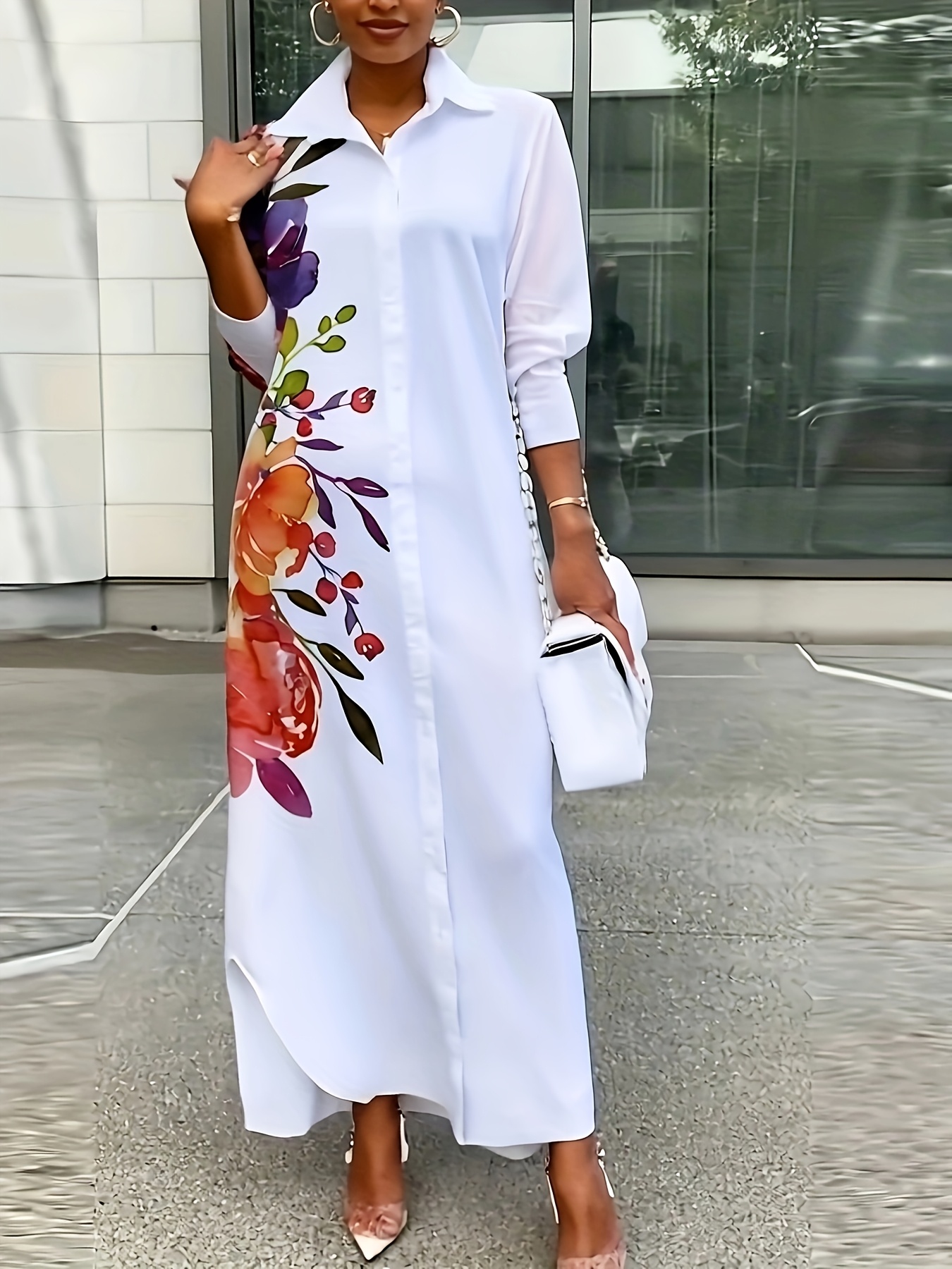 long sleeve tribal dress Equatorial Guinea Heritage Off The Shoulder Long Sleeve Dress
