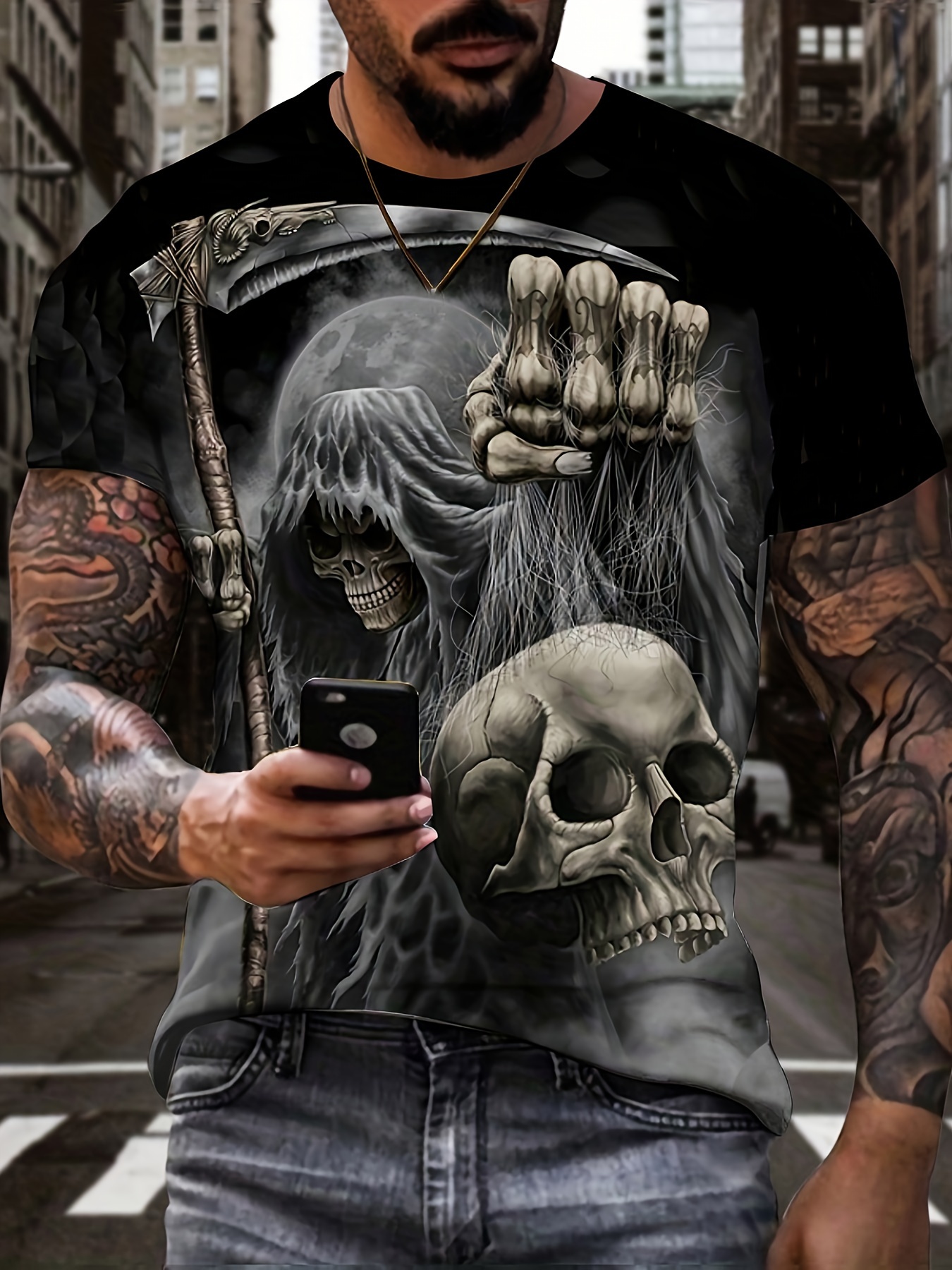 Skull Print Men - Temu Canada