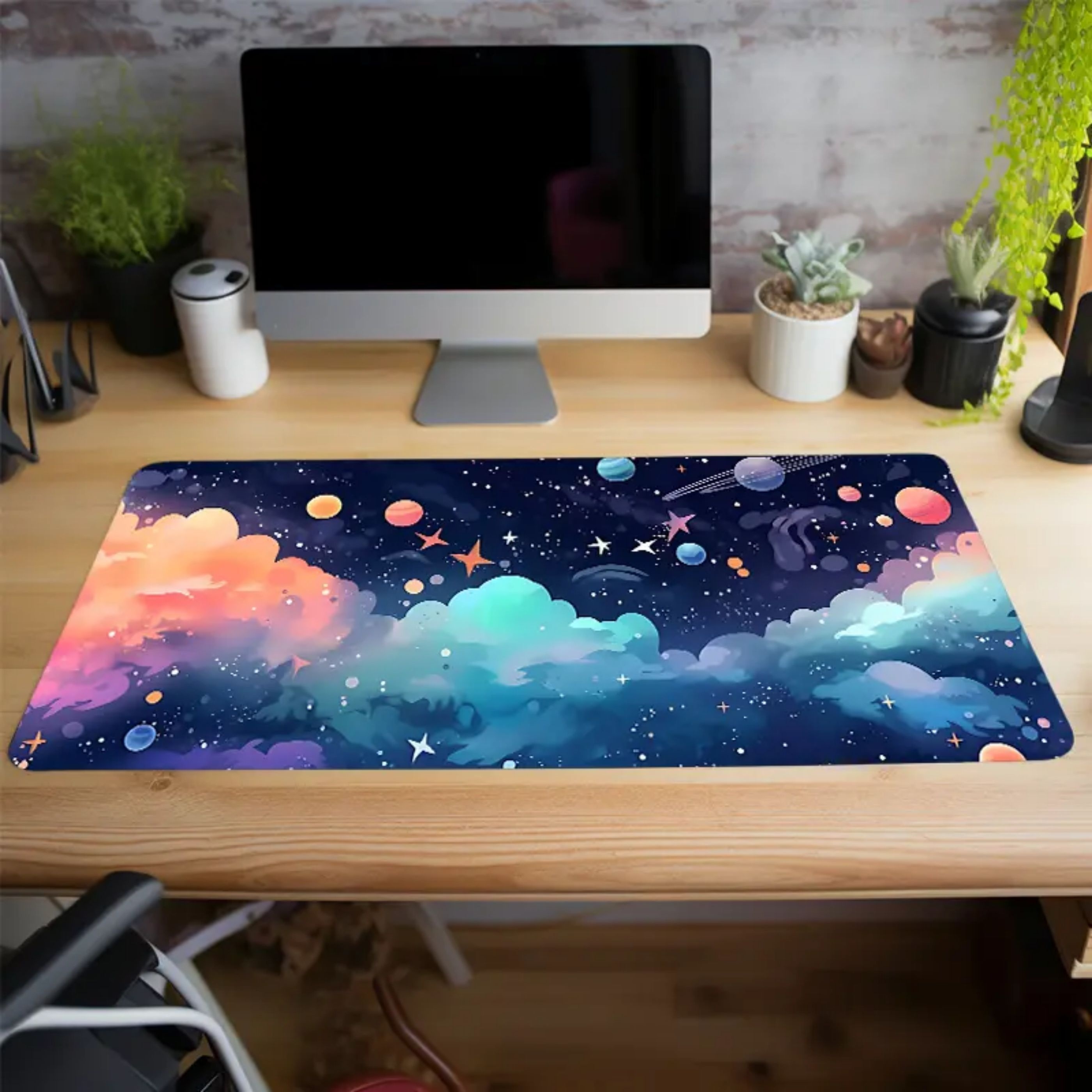 

1pc Mouse Pad - , For Office Desk & , For Men, Boys, , , Desk Mat, & Pad