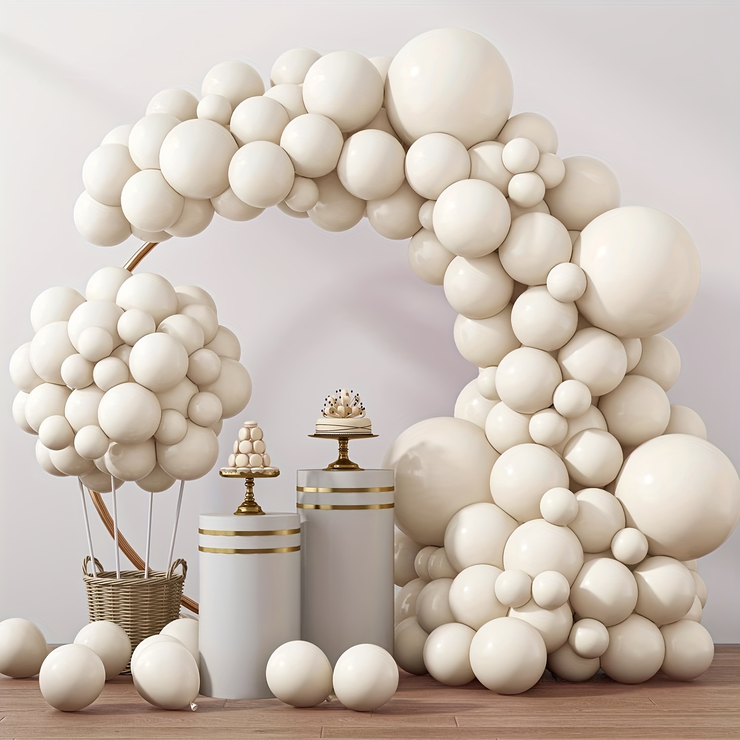 

Sand White Balloon Different Sizes 110pcs 18 12 10 5 Inch Matte White Balloon Garland Arch Kit White Sand Party Latex Balloon For Birthday Easter Party Decorations