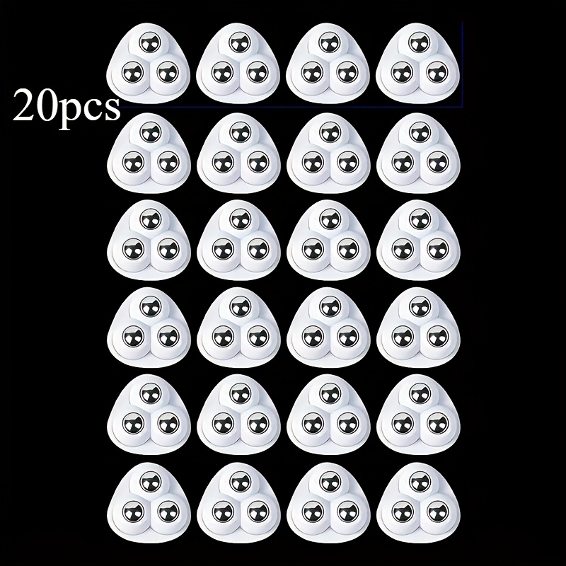 Image of 20 Self Adhesive 360° Rotating Wheels With Stainless Steel Bearings - Heavy Duty White Plastic Kitchen And Office Chair Casters, Smooth Floor Rolling, No Tools Installation, Floor Protection, Casters