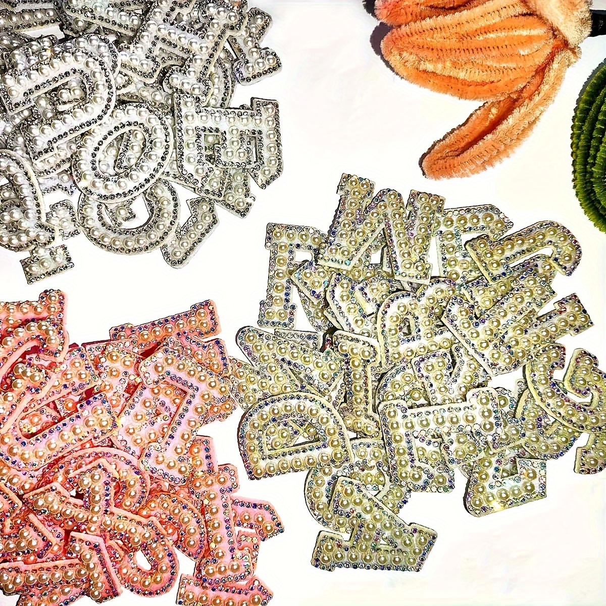 

26pcs Pearl Alphabet Patches, Diy Fabric Letter Stickers For Clothing, Bags, Flowers, Gifts, Mobile Phone Decoration Accessories