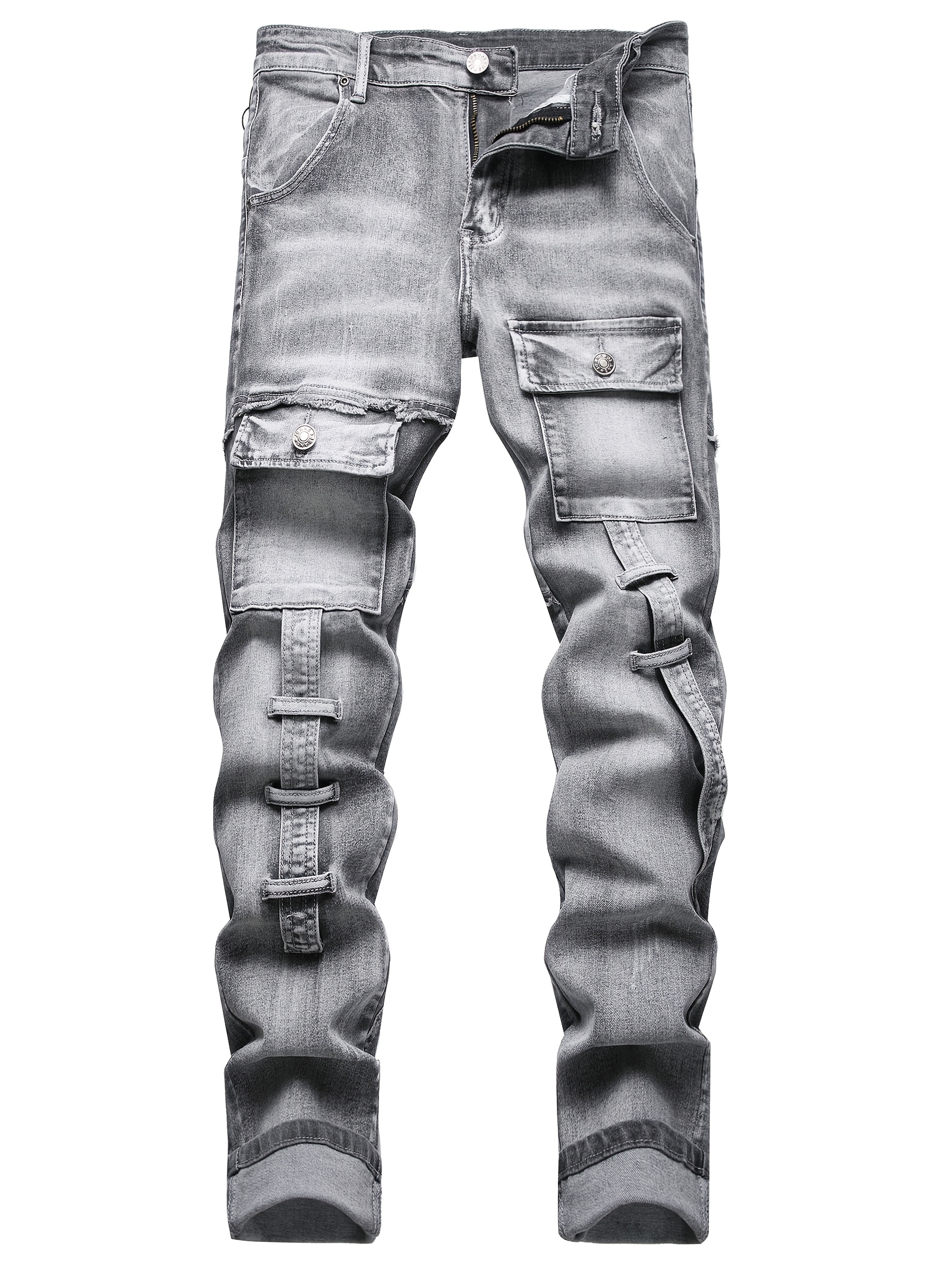 grey jeans men sold on Temu United States