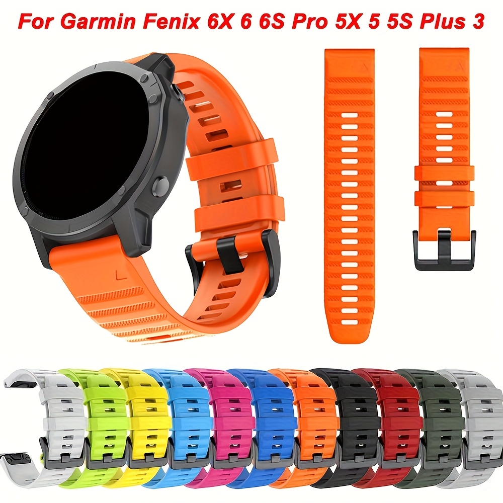 26mm, 22mm, 20mm Silicone Watch Band Straps for Garmin Fenix 6X 6 6S Pro 7X 7 Easyfit Wristband Fenix 5 5X 5S Plus Smartwatch Bracelet, Smartwatch Replacement Strap, Smartwatch Accessories, Smartwatch Strap