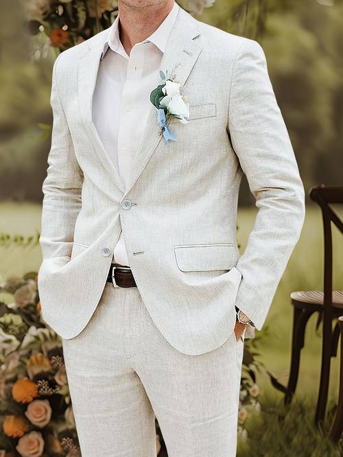 mens traditional single breasted suit 2pcs set with trousers stylish formal wear for weddings job interviews social events and business casual sophisticated design high quality fabric washable