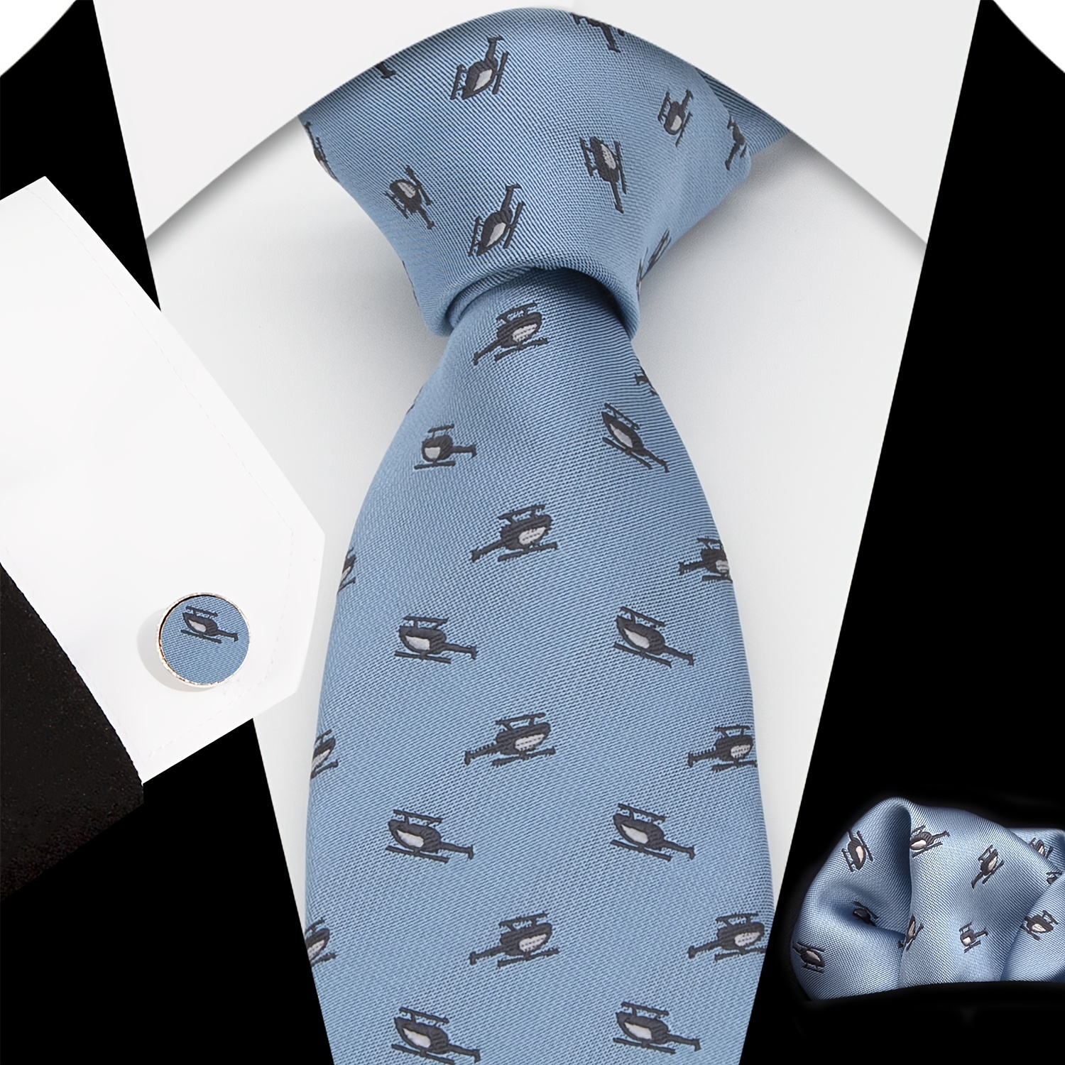 Corbata Traje Con Gemelos Gemelos Sin Corbata