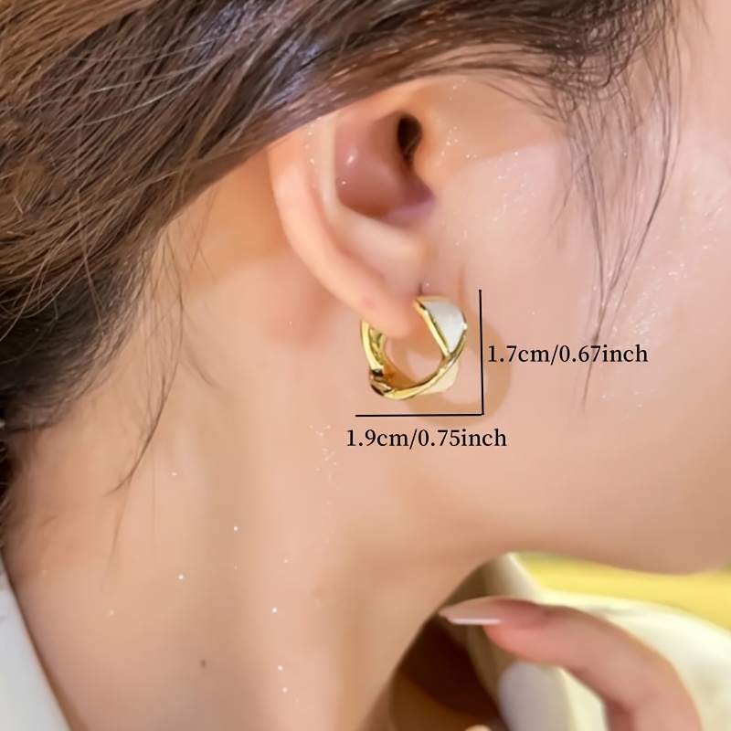 Women's Vintage Irregular Geometric Hoop Drop Earrings