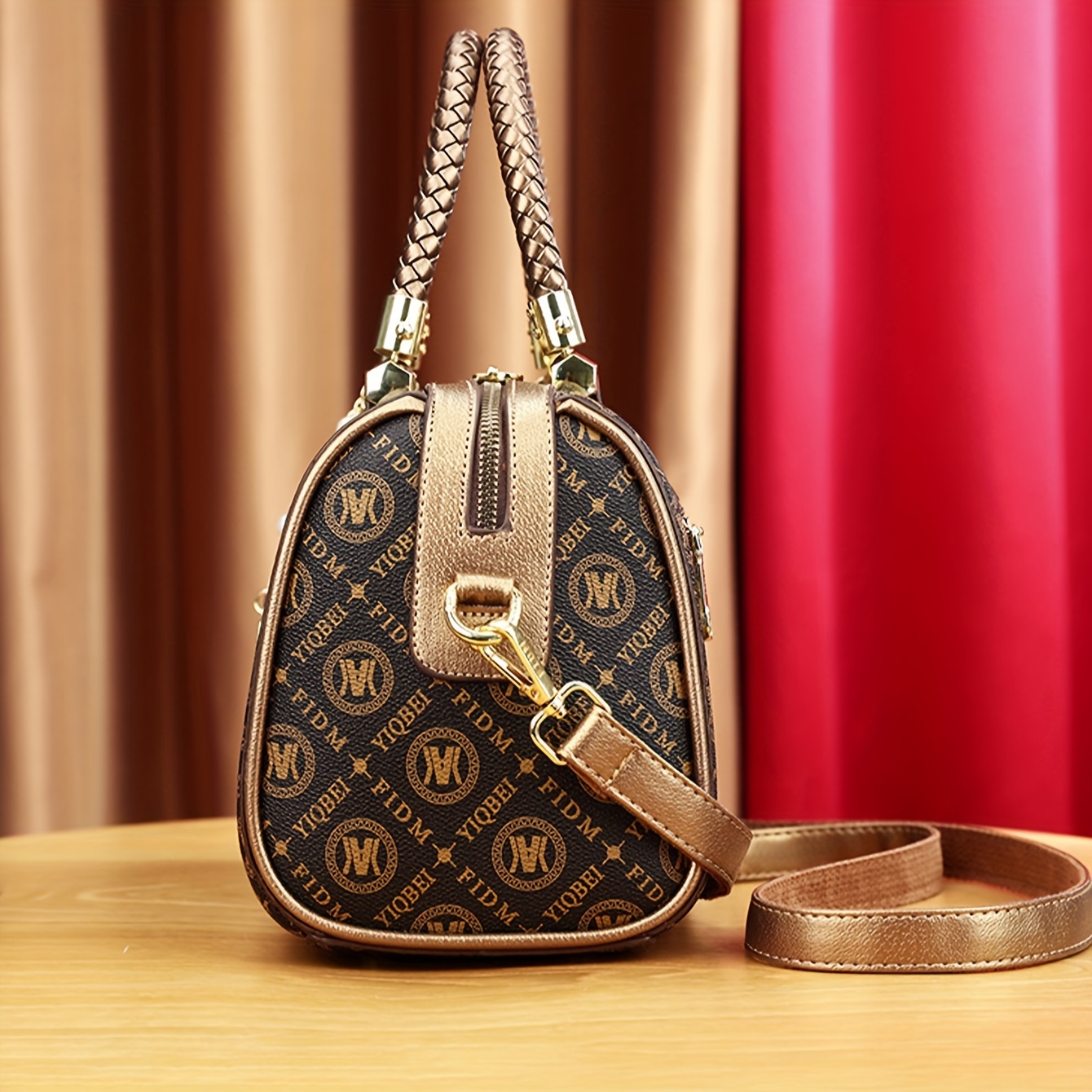 elegant and delicate ladies bucket bag with leaf pendant lightweight multi compartment shoulder bag adjustable shoulder strap with carry handle crossbody bag suitable for students and workers for commuting or traveling womens purse holiday gift details 4