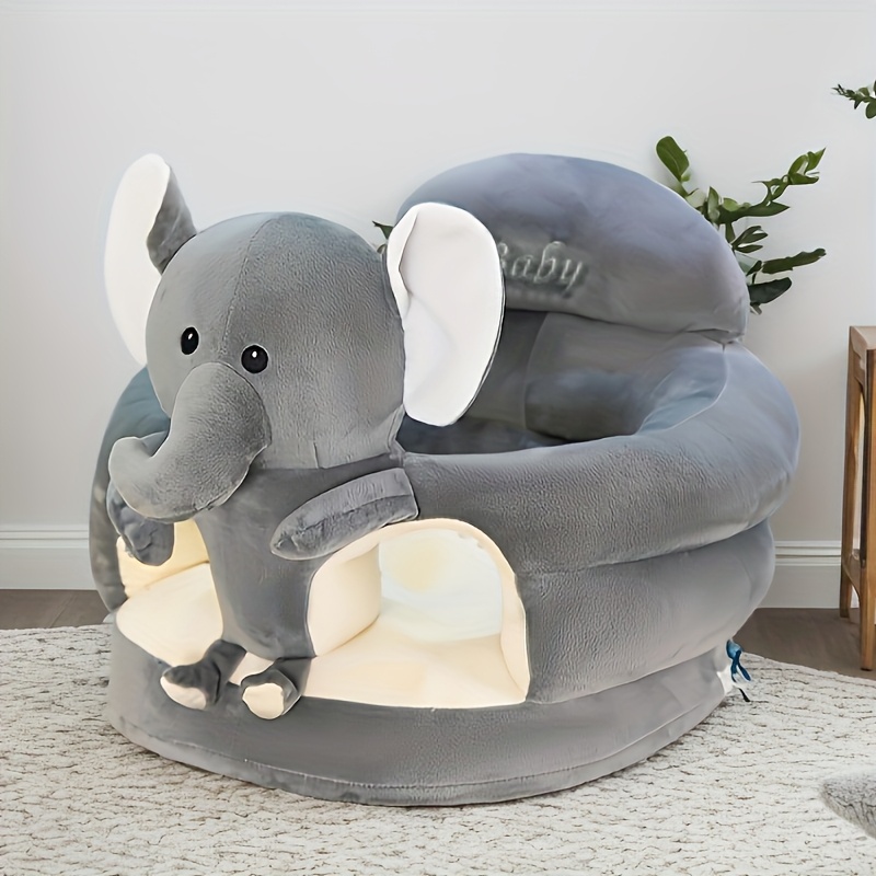 soft plush   chair with backrest green cartoon design infant support seat for sit and stand practice safe and comfortable learning sofa for     chair comfortable learning chair   design durable fabric   chair