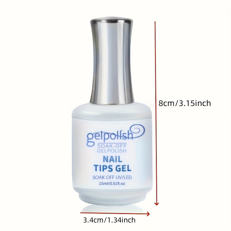 Image of 15ml Solid Nail Nail Tips Gel For Press On Nails, Nail Gel For Fake Nails, Acrylic Nail Gel For Manicure Extension, False Nails Long Lasting, Requires A /led Lamp For Use