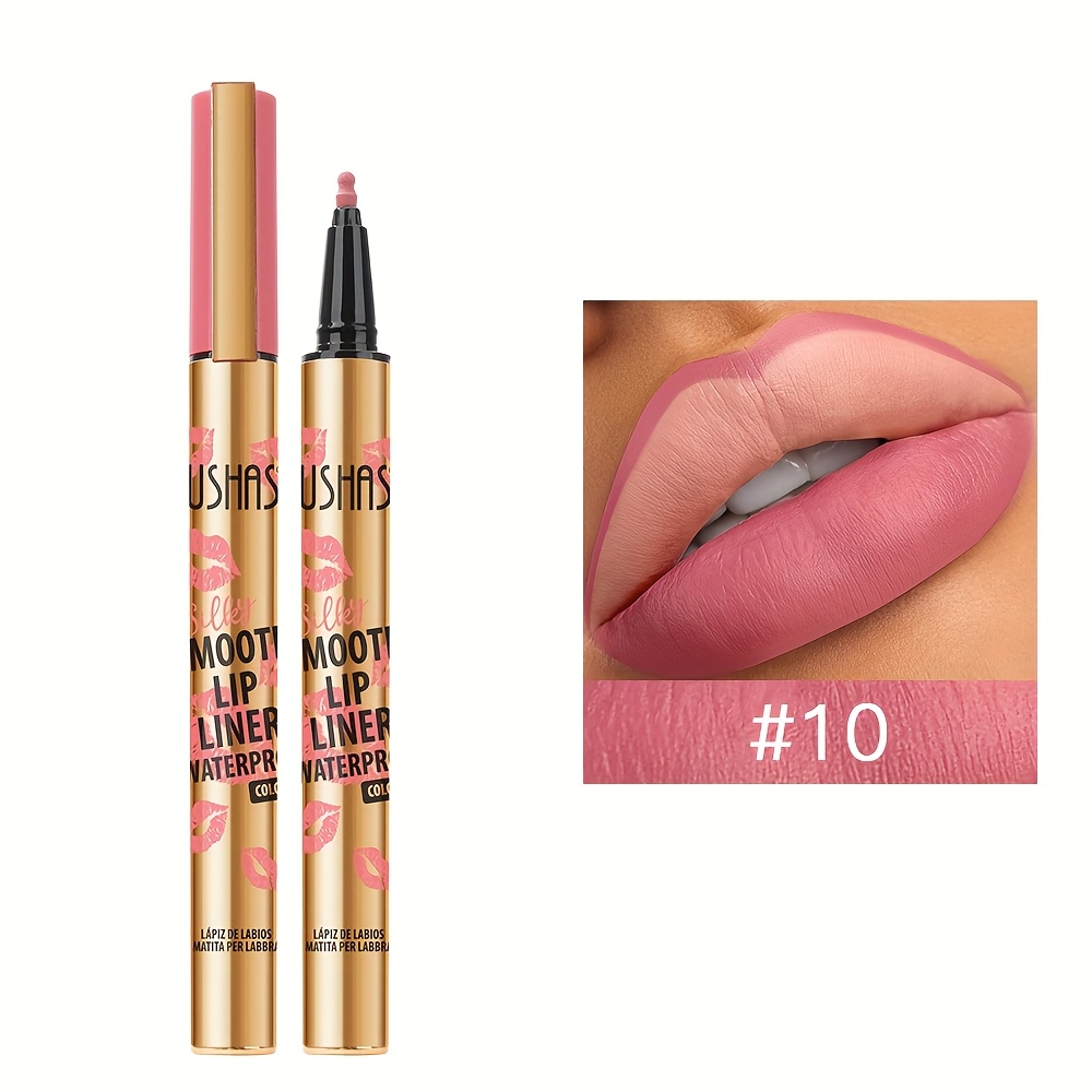 12 färger matt läppliner penna, långvarig, svettbeständig, vattentät, att applicera, -torkande, levande färg, för alla hudtyper, med sminkverktyg - beauty & health - Temu Sweden