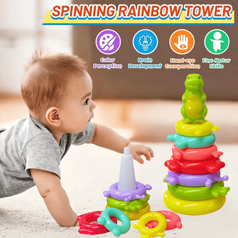9pcs Dinosaur Rainbow Patchwork Educational Toys