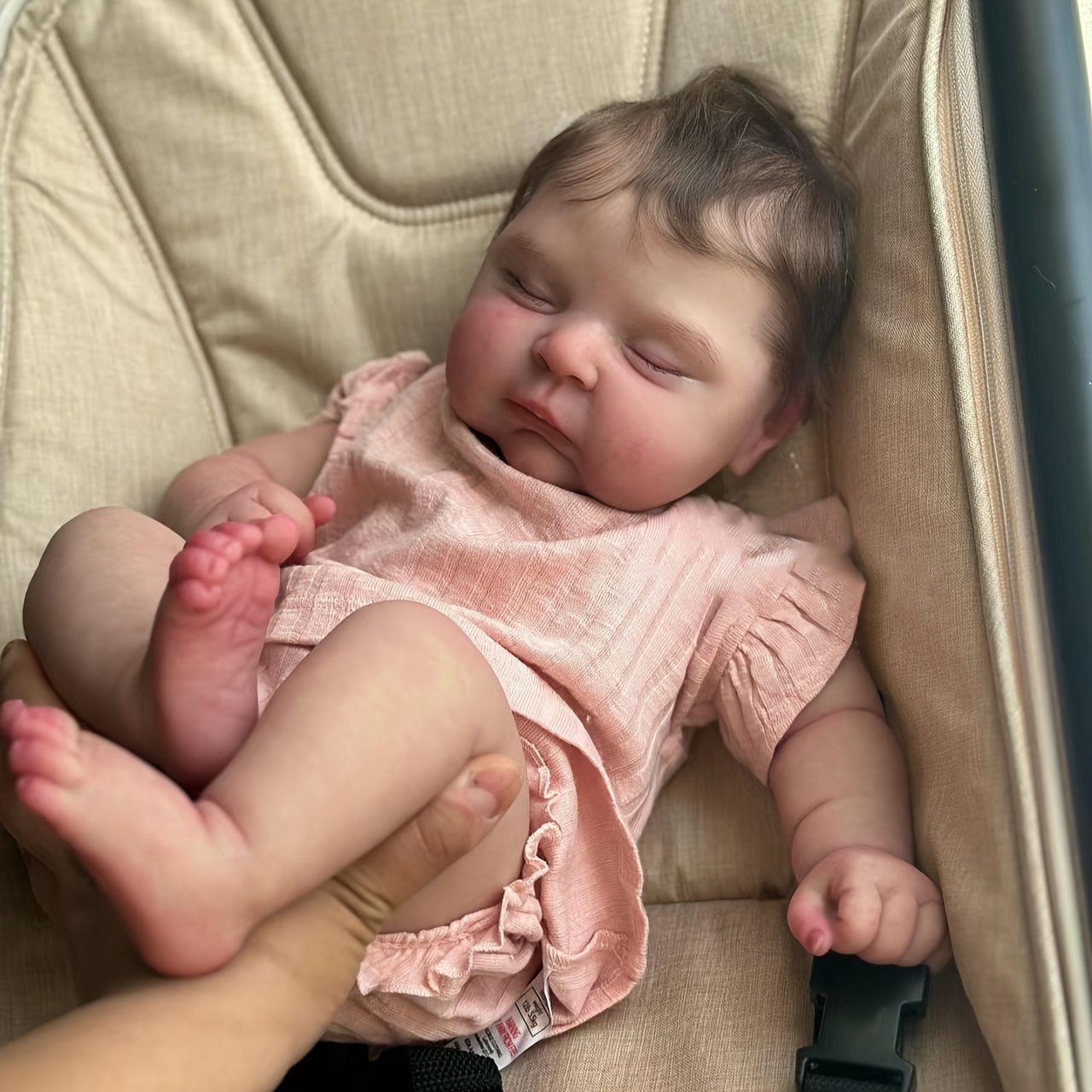 bonecas de bebê renascido realistas - bonecas de bebê   de 19 polegadas,   e realista, com corpo     de vinil, dormindo com acessórios de brinquedo 4