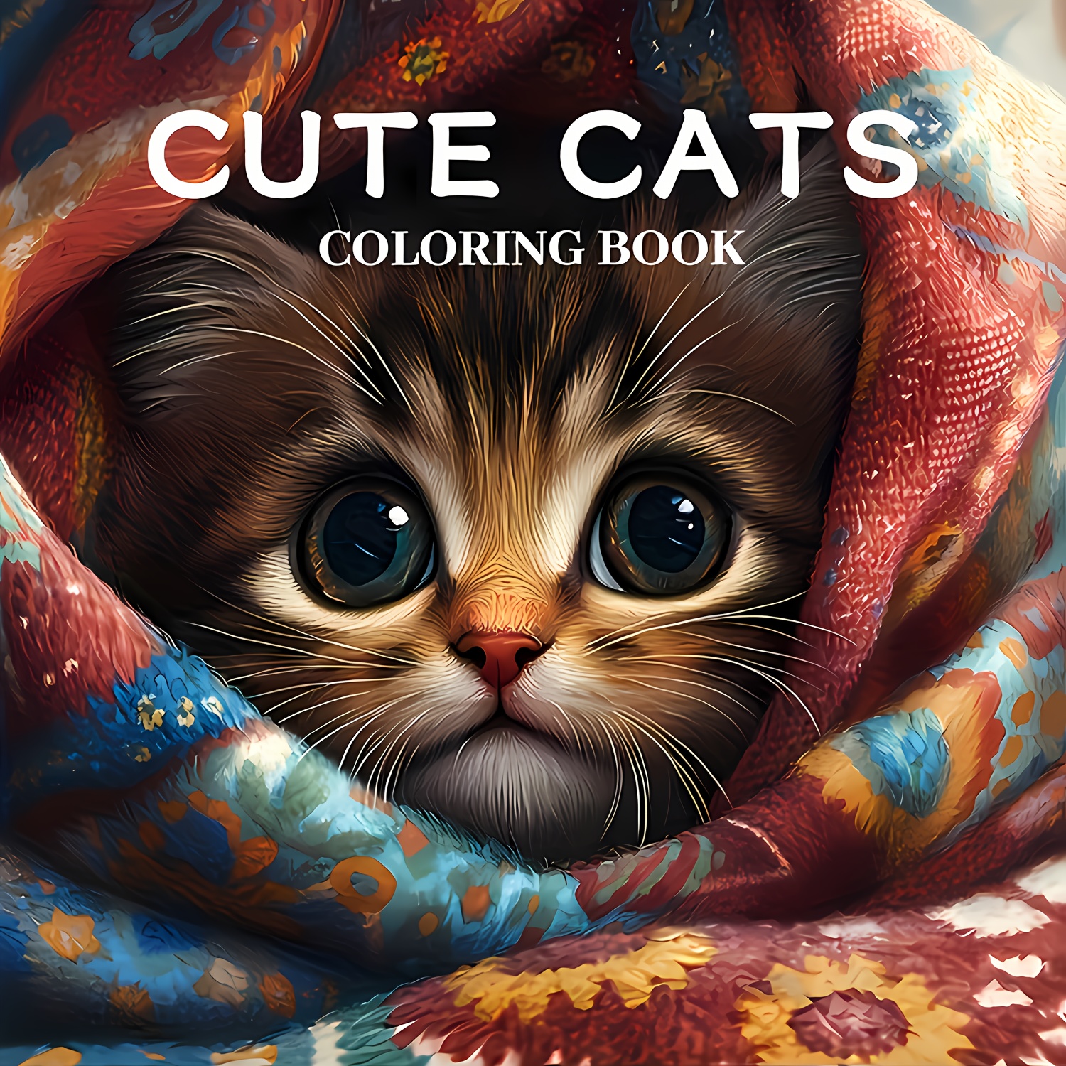 TEMU 2025 New, 1pc Cat Coloring Book, New Thick Paper, 24 Page Single-sided Printing, Perfect Gift For New Year, Christmas, Thanksgiving, Birthdays,
