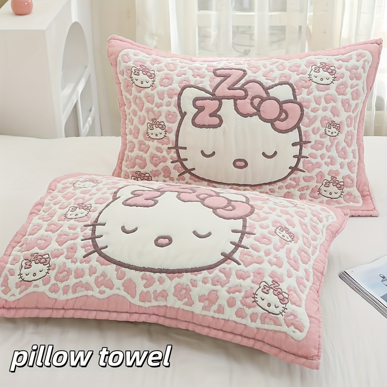 1pc Cute Hello Kitty Pink Pillowcase Pillowcase Thick New Universal Soft Home Pillowcase