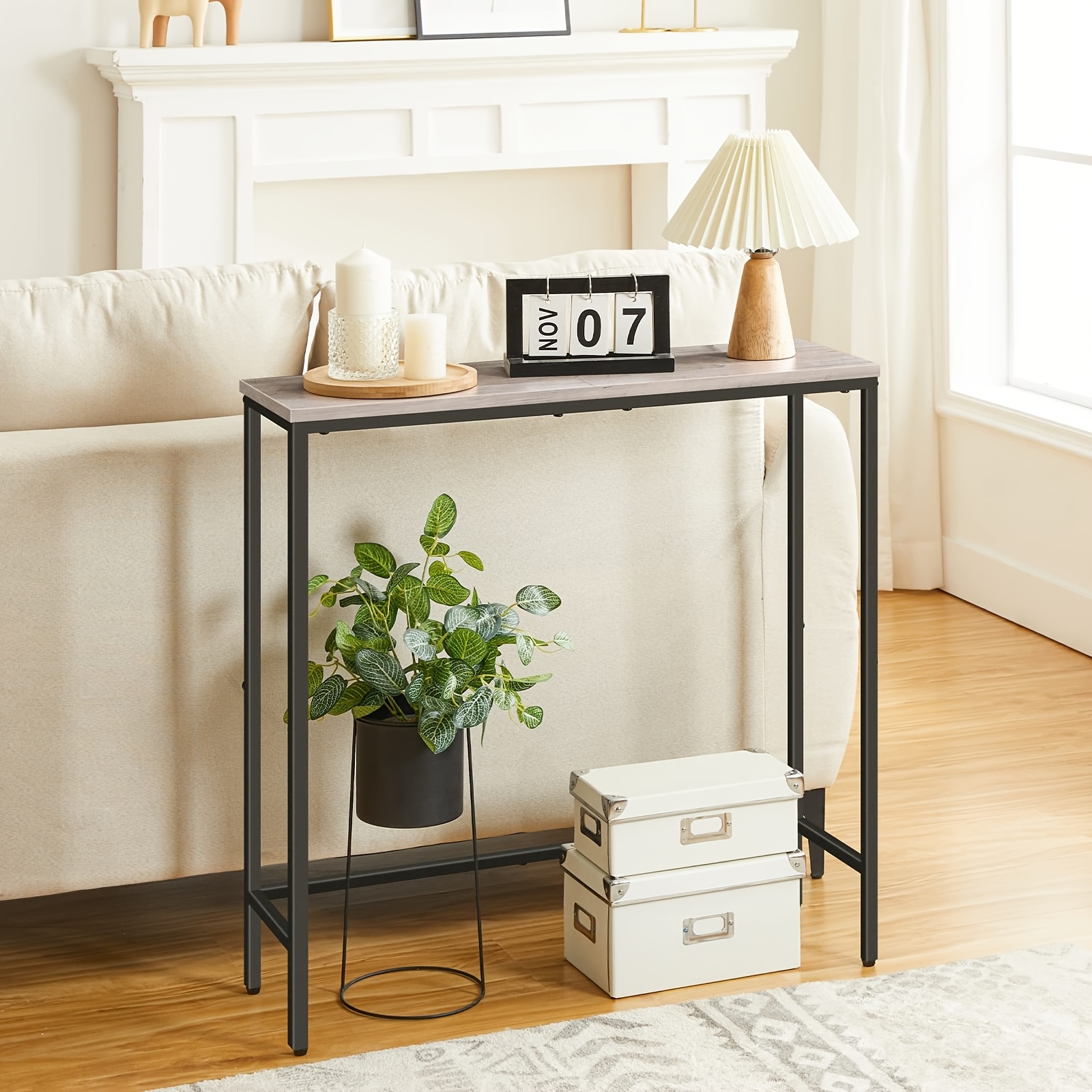 Small Space- Modern Coffee Table & Entryway Sofa Table - Compact 75cm (") Wood Table With , Multifunctional Low-profile Suitable For Hallway, Apartment, - Assembly, Contemporary Style