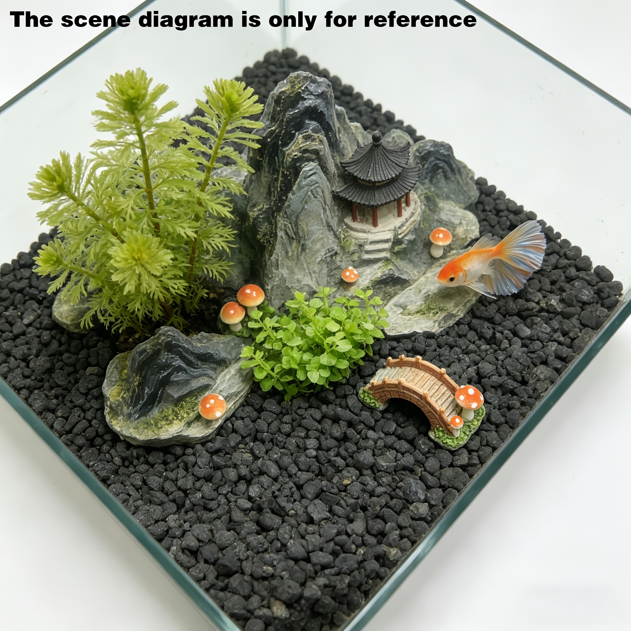 /Small Aquarium Stones - Black Pebbles Suitable for Fish Tanks,,  Terrariums, Succulent & Flower Pot Landscaping, Irregular Shaped Decorative  for Aquarium Gravel, Garden, Terrarium Dcor (No *)